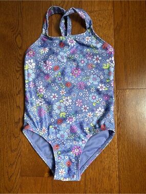 Toddler 3T Floral One-Piece Swimsuit - Purple
